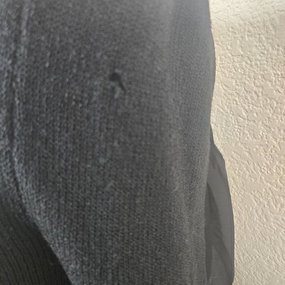 Vintage 80s Raul Blanco Cheetah Scarf Sweater Silk Skirt Suit Set Womens 6 Black - Picture 11 of 16